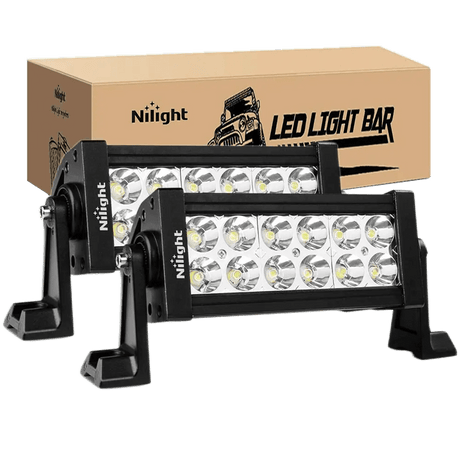 LED Light Bar 7.5" 36W Double Row Spot Led Light Bars (Pair)