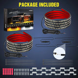 70 Inch 216 Leds Running Board Amber White Light Strip (Pair) Nilight