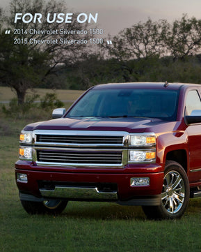 2014 2015 Chevy Silverado 1500 Headlight Assembly Chrome Housing Amber Reflector Nilight