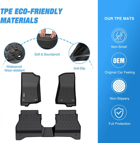 Floor Mat TPE Floor Mats For Jeep Gladiator JT 2020-2023