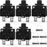 5Pcs 5Amp Terminals Circuit Breaker Nilight