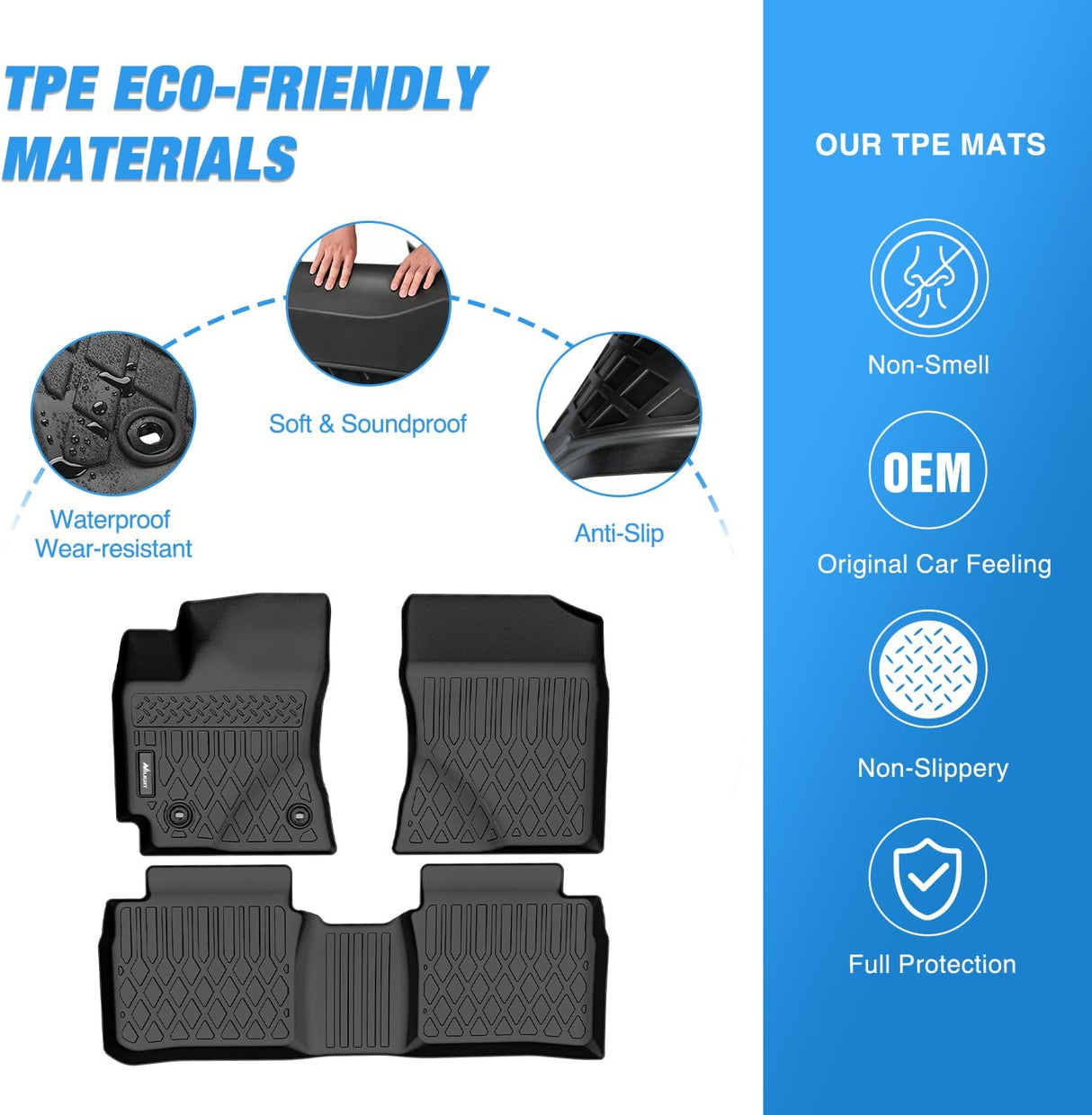 Floor Mat 2014-2019 Toyota Corolla Sedan TPE Floor Mats