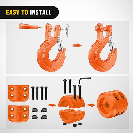 3/8 inch Grade 70 Winch Hook Orange Nilight