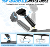 UTV Rear View Mirror 12in Wide Clear Convex Center Mirror with 3/4in 1.75in to 2in Clamps for Polaris RZR PRO XP R Pioneer 1000 Can Am Maverick X3 Kawasaki Nilight