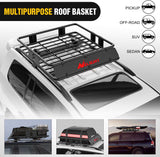 Universal Roof Rack Cargo Basket 43in x 39in x 6in Nilight