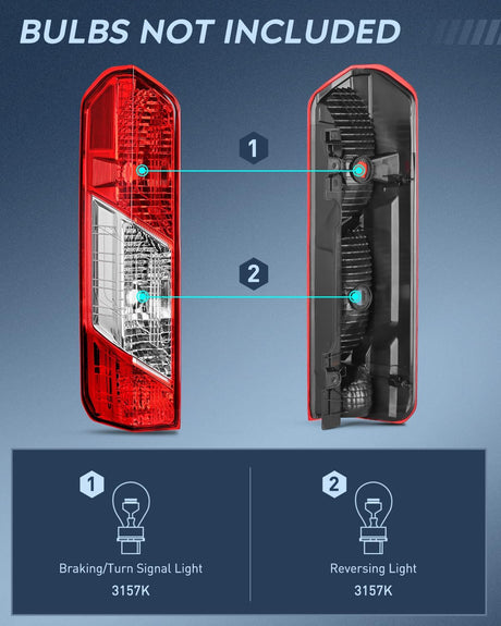 2015-2023 Ford Transit 150 250 350 350HD Taillight Assembly Rear Lamp Replacement OE Style Driver Side Nilight