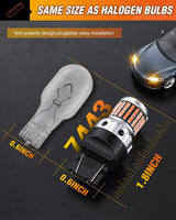 7440 7443 T20 4014 63SMD Amber Yellow LED Bulbs (Pairs) Nilight