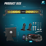 14 Inch 11LED Single Row Spot Screw-Less Night Vision LED Light Bar | 18AWG Wire 5Pin Switch Nilight