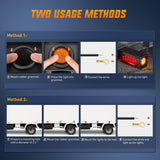 2 Inch Amber 9 Leds Round Marker Clearance Light (Pair) Nilight