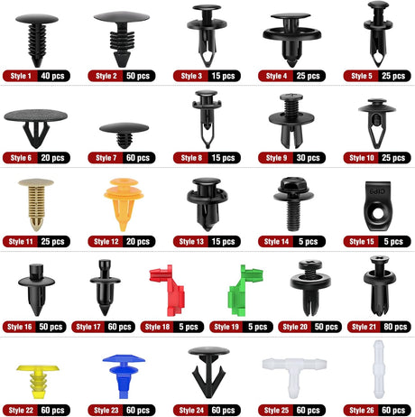 860 Pcs Car Push Retainer Clips & Auto Fasteners Assortment Nilight