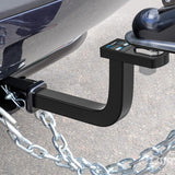 Trailer Hitch Ball Mount with 1/2in Hitch Pin Clip Fits 1-1/4in Receiver 3,500 lbs 3/4in Hole 5in Rise Nilight