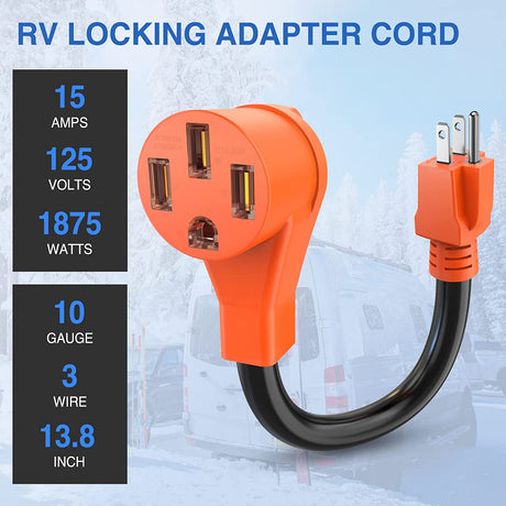 15AMP to 50AMP RV Power Adapter Cord Nilight