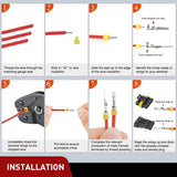 220PCS 5 Pin Electrical Connector ‎Plug Male Female Terminal Wire Connector Nilight