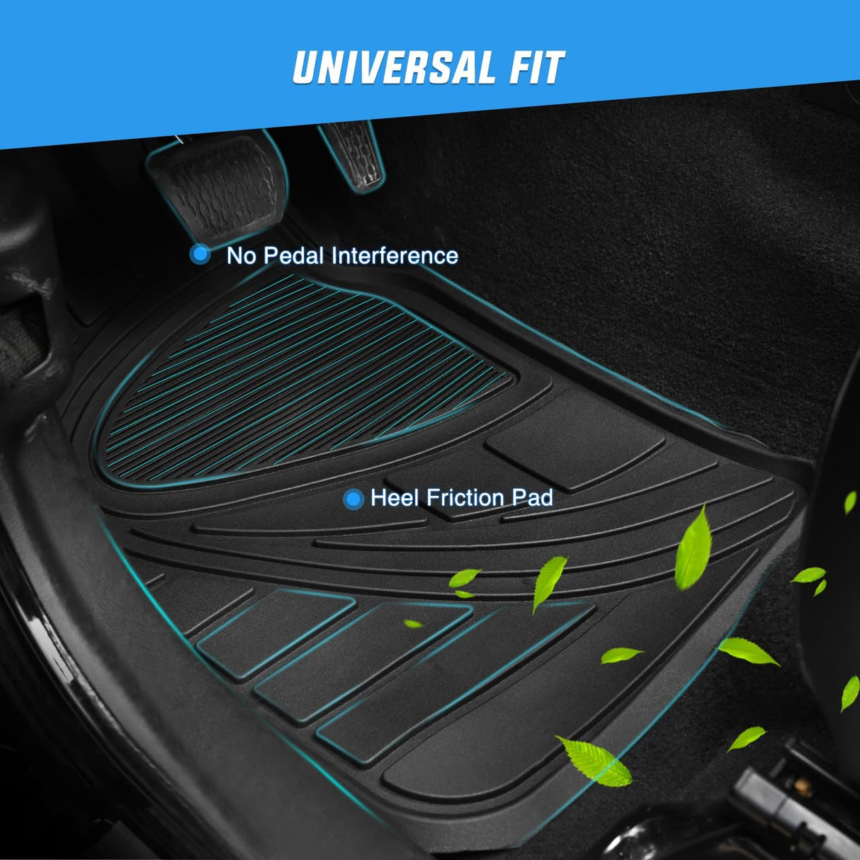 Universal Fit PVC Floor Mats Nilight