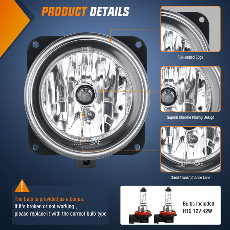 2002-2006 Ford Focus SVT 2005 2006 Escape 2003 2004 Mustang Cobra 2002 Lincoln LS Fog Light Assembly Nilight