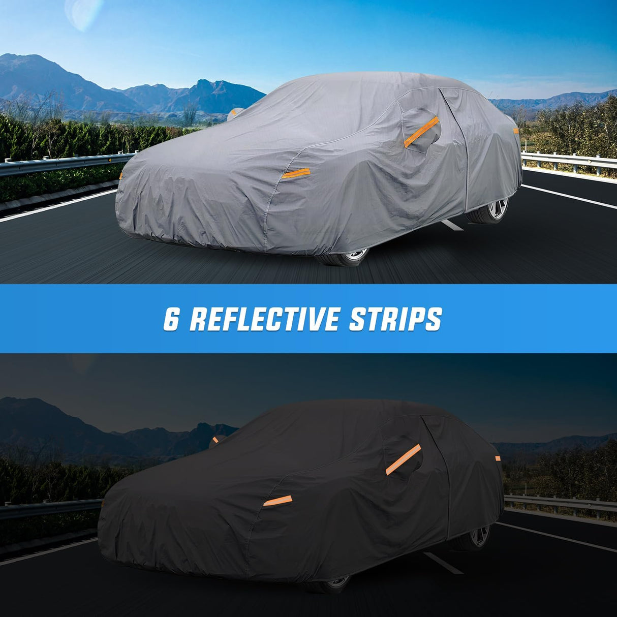 Universal Fit for Sedan-Length (178in to 185in) Car Cover UV Protection Nilight