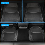 Universal PVC Floor Mats for Cars Trucks SUVs Pack of 4 Nilight