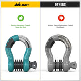 3/4 inch D-Ring Shackle Teal (Pair) Nilight