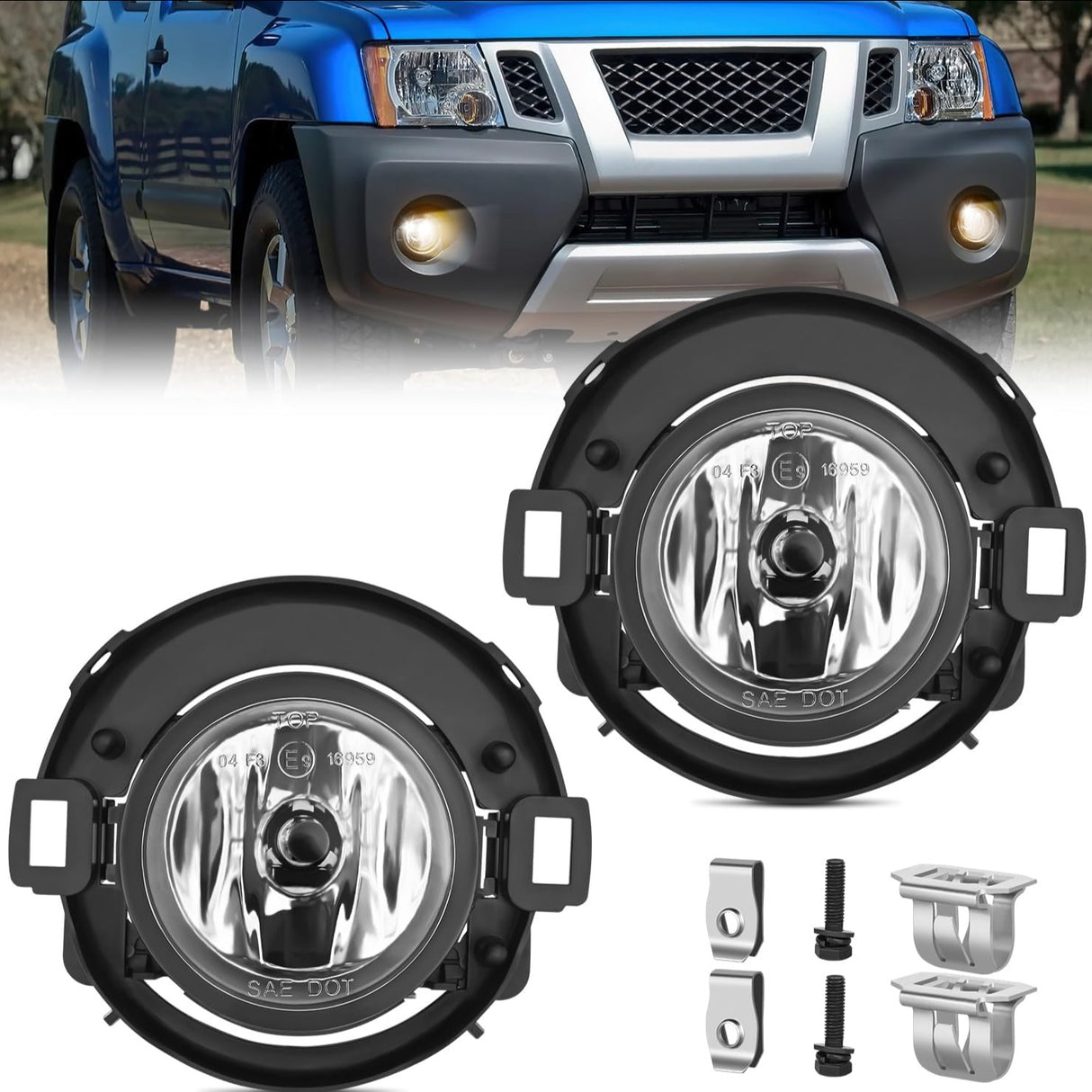 2010-2015 Nissan Frontier 2005-2014 Xterra Fog Light Assembly Clear Lens Nilight