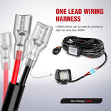 14AWG Wire Harness Kit 1 Lead W/ Remote Controller Switch | 3 Fuses | 4 Spade Connectors Nilight