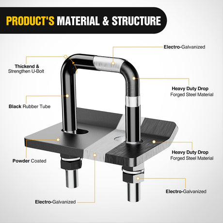 Trailer Hitch Hitch Tightener Anti-Rattle Clamp 2Pcs