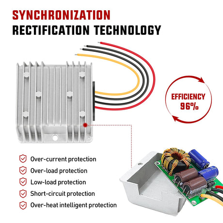 24V to 12V 20A 240W Voltage Converter Nilight