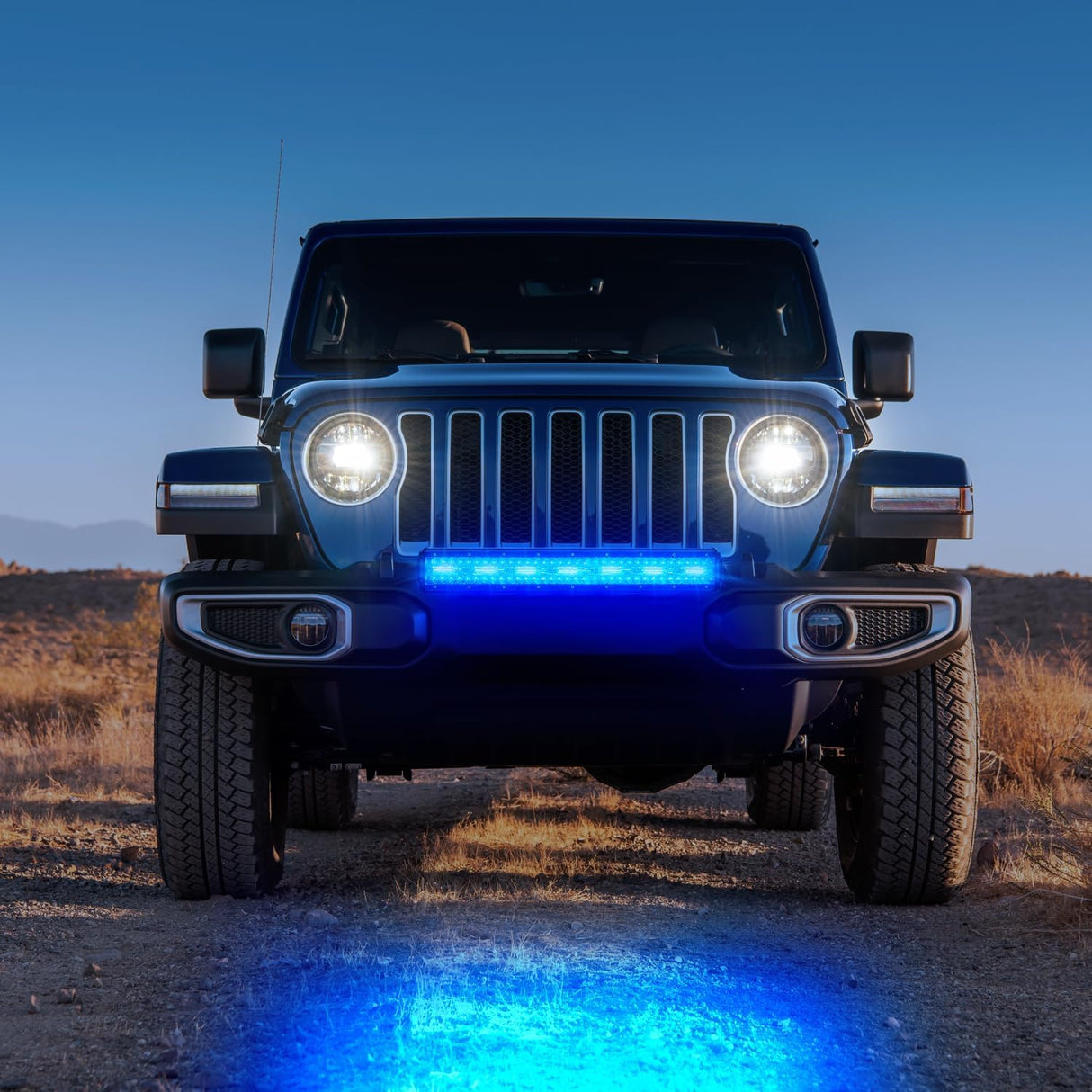 20 Inch 420W 42000LM Triple Row Blue Spot Flood LED Light Bar Nilight