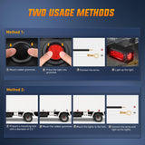 2 Inch Red 9 Leds Round Side Marker Light (Pair) Nilight