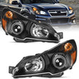 Headlight Assembly 2010-2014 Subaru Legacy/Outback Headlight Assembly Black Housing Amber Reflector