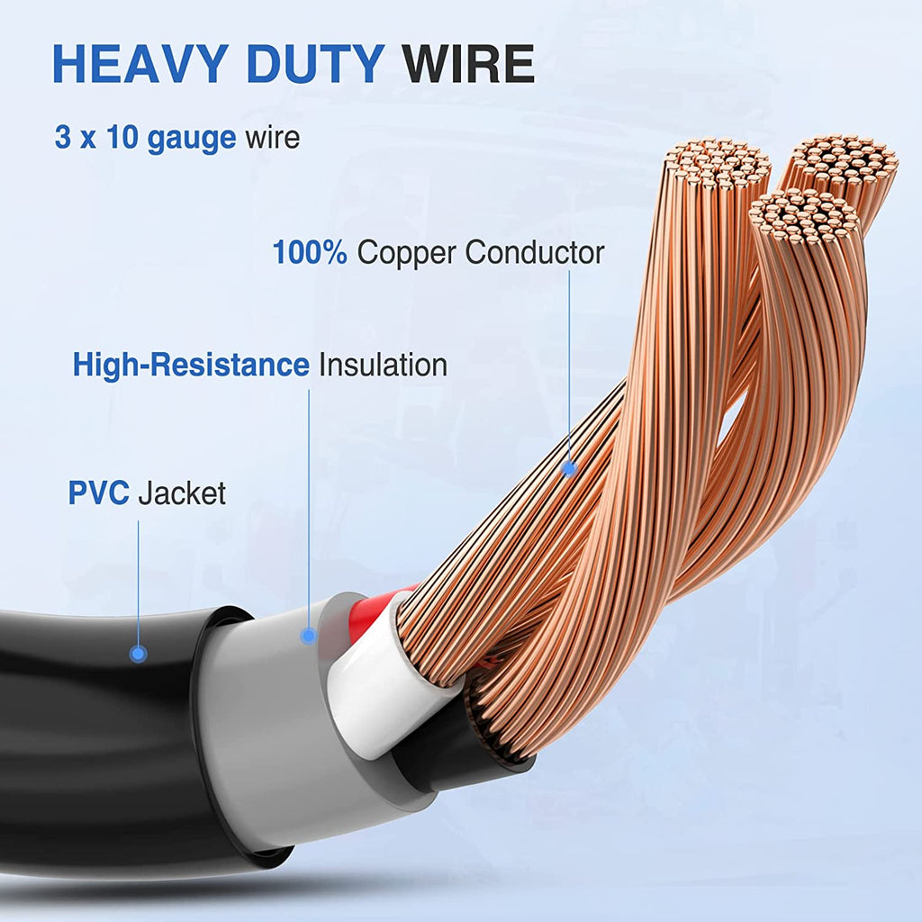 15 Amp to 50 Amp Pure Copper Heavy Duty 10 Gauge Wire ETL Listed 5