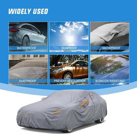 Universal Fit for Sedan-Length (194in to 208in) Car Cover UV Protection Nilight