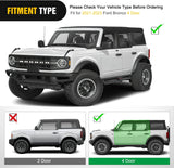 2021-2023 Ford Bronco 4 Door Running Boards Dual-Stage Textured Black Powder Coated Slip-Proof Side Step Nerf Bars Running Boards Nilight