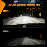 4x6Inch LED Hi/Lo Sealed Beam Headlights 60W H4651 H4652 H4656 H4666 H6545 Black 4Pcs Nilight