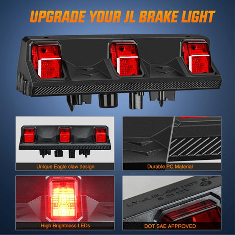 2018-2023 Jeep Wrangler JL JLU Third Brake Light Upgrade Nilight