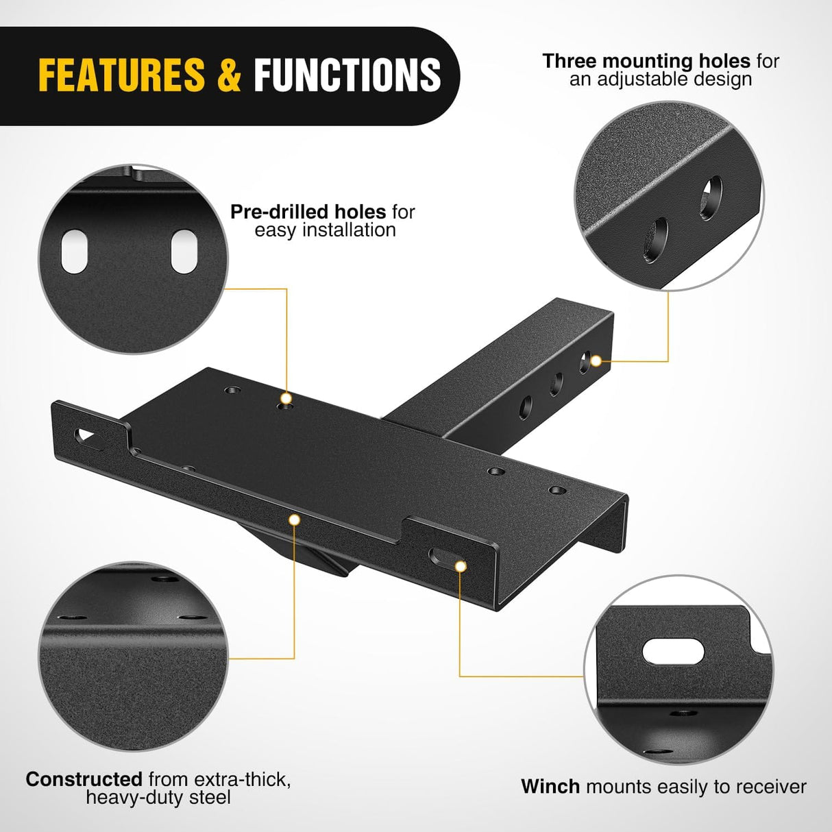 Trailer Hitch Winch Hitch Cradle Mount Plate