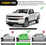 2007-2018 Chevy Silverado/GMC Sierra 1500 Double Extended Cab 2007-2019 Chevy Silverado/GMC Sierra 2500HD 3500HD 6 Inch Stainless Steel Side Step Nerf Bars Running Boards Nilight