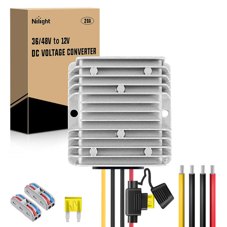 36V/48V to 12V 20A 240W Voltage Converter Nilight