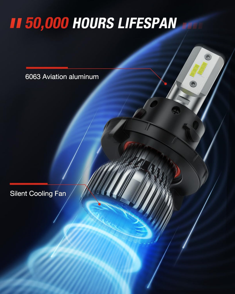 E30 H11/H9/H8 70W 14000LM 6500K IP67 LED Headlight Bulbs (Pairs) – Nilight