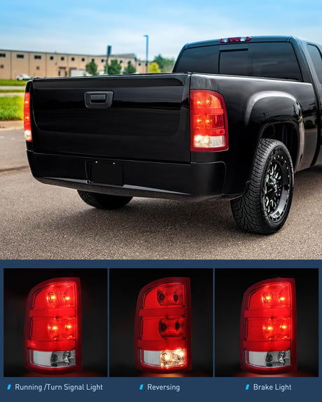 2007-2013 GMC Sierra 1500 2500HD 3500HD Taillight Assembly Rear Lamp Replacement OE Style Driver Side Nilight