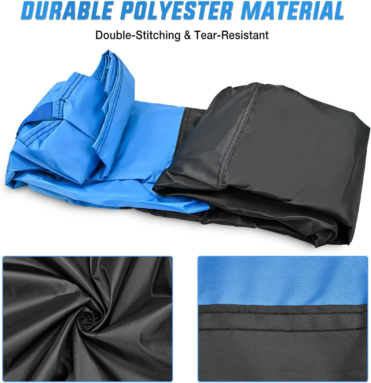 Motorcycle Cover with Lock-Hole Storage Bag & Protective Reflective Strip Fits up to 116 Inch Nilight