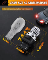 7440 7443 T20 4014 63SMD Red LED Bulbs (Pairs) Nilight