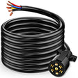 16FT Heavy Duty 7 Way Inline Trailer Cord Nilight