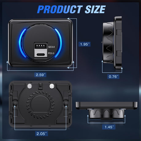 12V 24V PD Type C USB Charger 3A Car Outlet Nilight