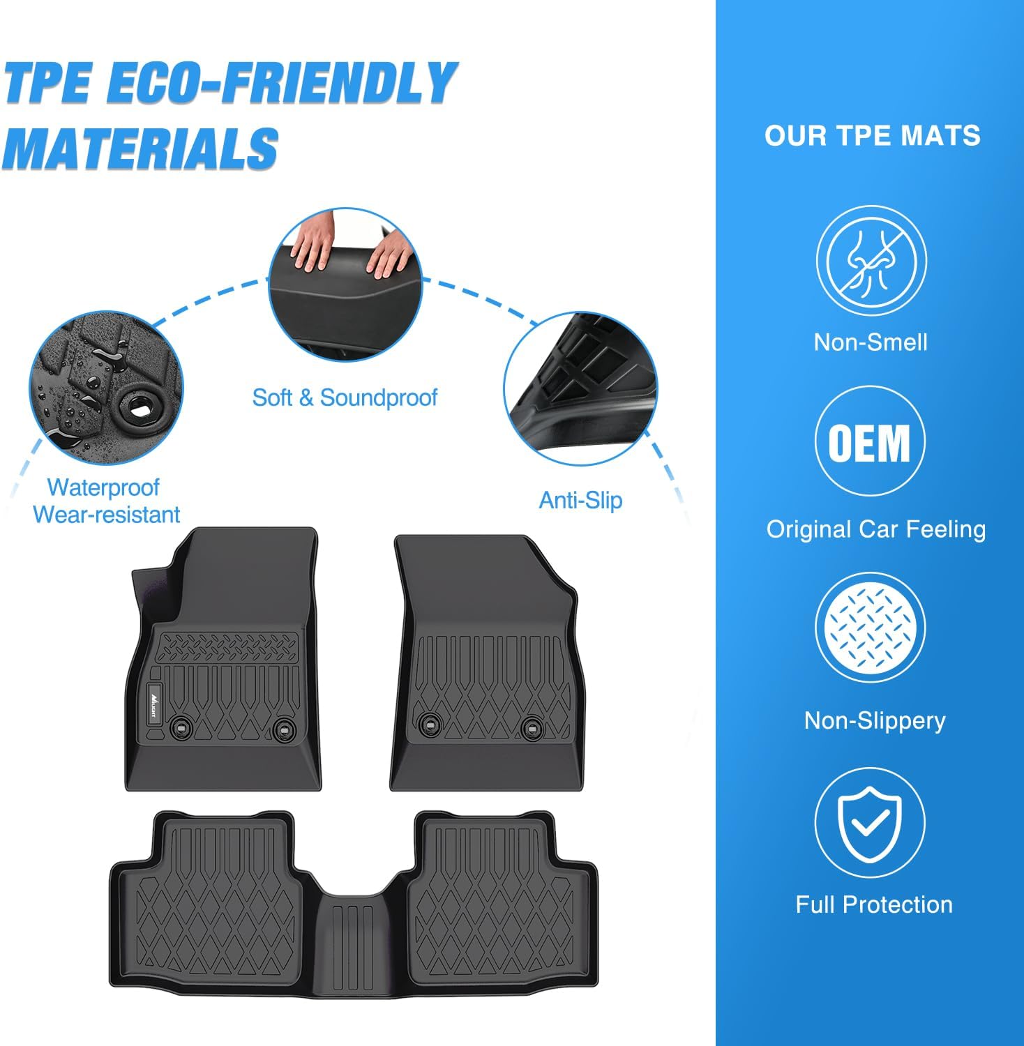 2016-2020 Chevy Cruze TPE Floor Mats Nilight