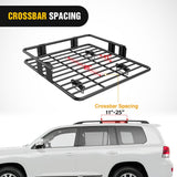 Universal Roof Rack Cargo Basket 43in x 39in x 6in Nilight