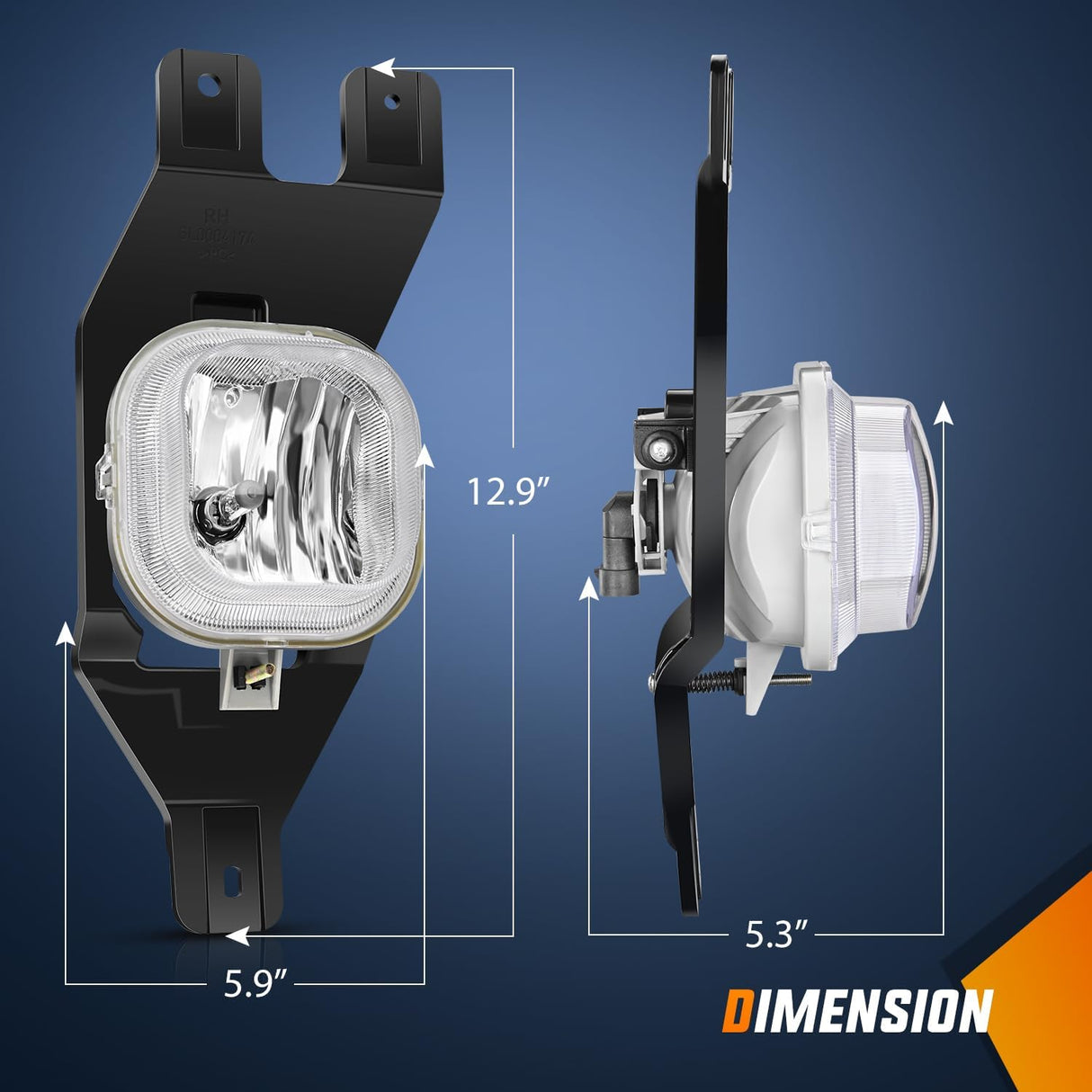 1999-2004 Ford F250 F350 F450 F550 Super Duty 2001-2004 Ford Excursion Fog Lights Assembly H10 42W Bulbs Nilight