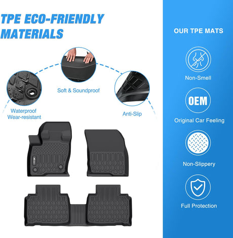 2015-2024 Ford Edge TPE Floor Mats Nilight