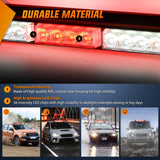 29.5 Inch Roof Top Red White Strobe Lights 56LED Hazard Emergency Warning Light Bar Magnetic Mount Nilight