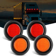 2.5 Inch Amber Red 13 Leds Round Marker Clearance Light (4 Pcs) Nilight