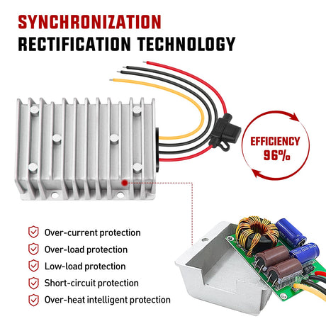 36V/48V to 12V 30A 360W Voltage Converter Nilight